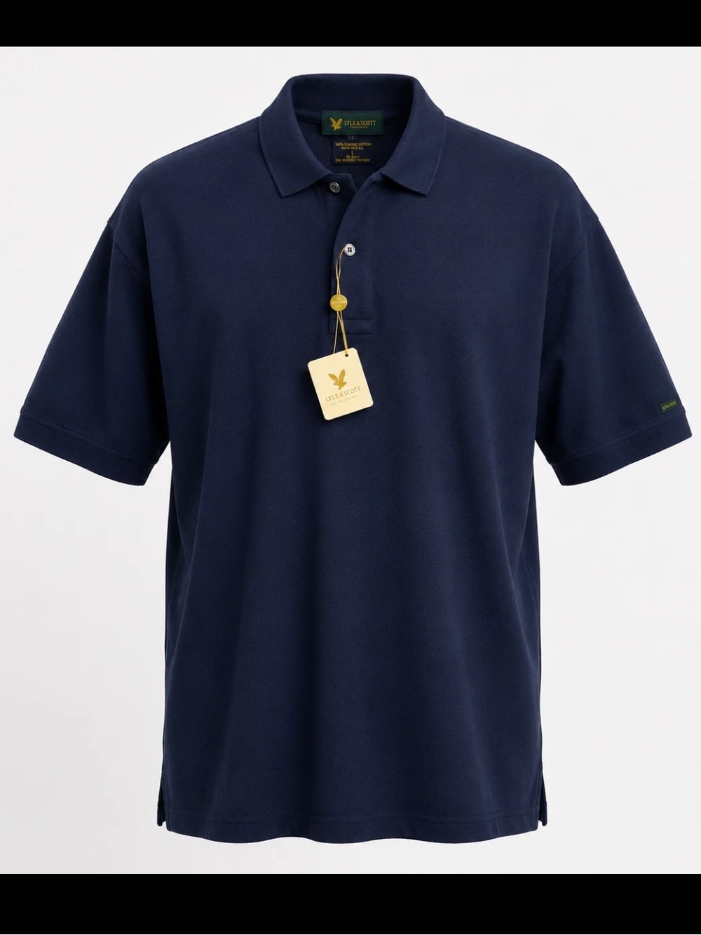 Lyle & Scott Men's Navy Polo Shirt Vintage